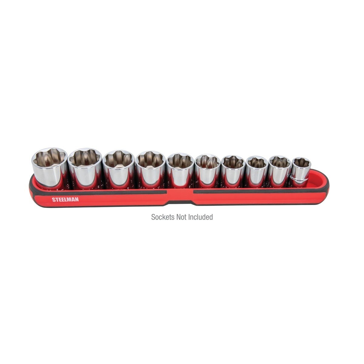 Steelman Pro 75105 12.75 in. Long Magnetic Steel Socket Storage and Parts Accessory Tray (1 Pack) - 3