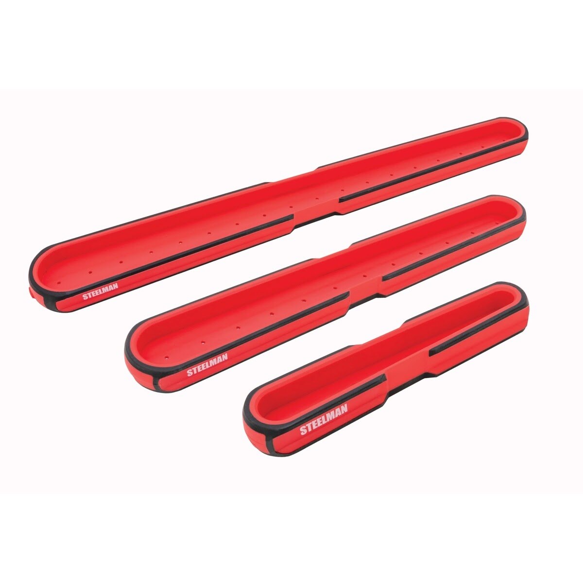 Steelman Pro 75108 Magnetic Socket Storage and Parts Accessory Tray Set 6 Inch 12 Inch 18 Inch (3-Piece)