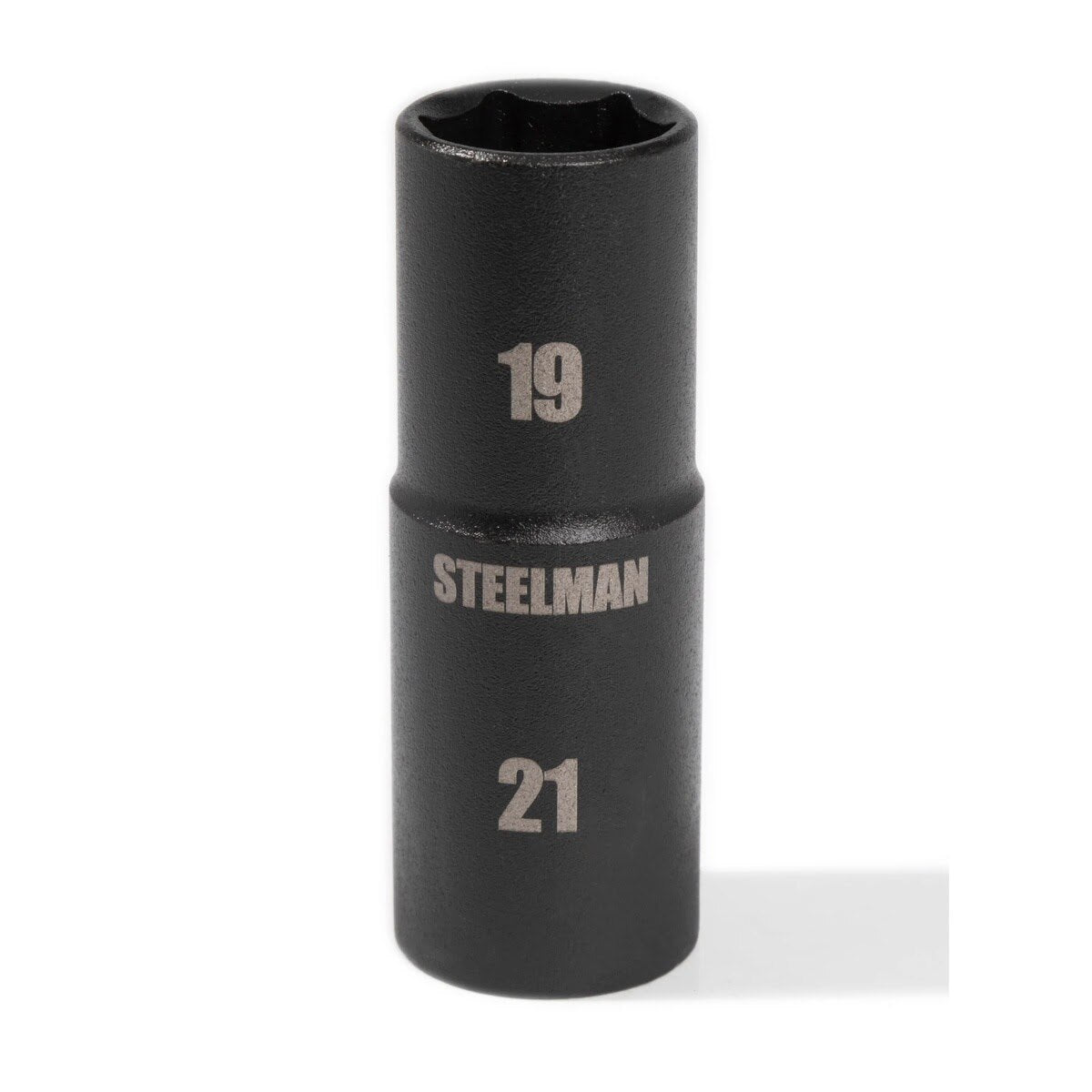 Steelman Pro 79400 1/2-Inch Drive 19mm x 21mm 6-Point Thin Wall Impact Flip Socket