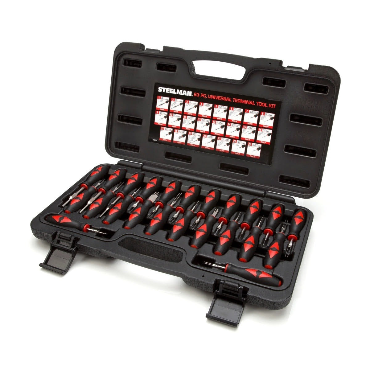 Steelman Pro 95839 23-Piece Universal Terminal Tool Kit for Automotive Electrical Connector Pin Release (23 Piece)