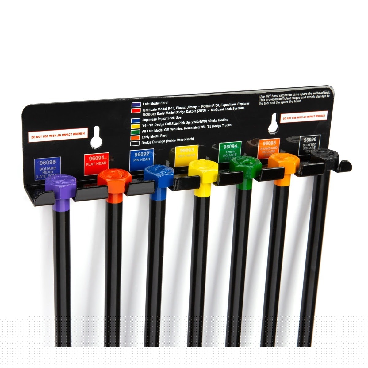 Steelman Pro 96090A 7-Piece Spare Tire Retrieval Tool Kit for Cradle-Suspended Tires, 30 in. Tools (7 Piece Set) - 4