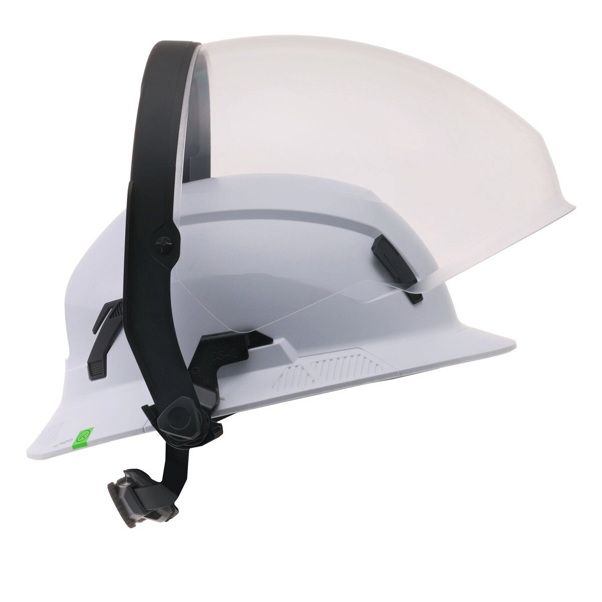 Studson 9140003 Clear Full Brim Face Shield with Chin Protector and Mounting Bracket - 3