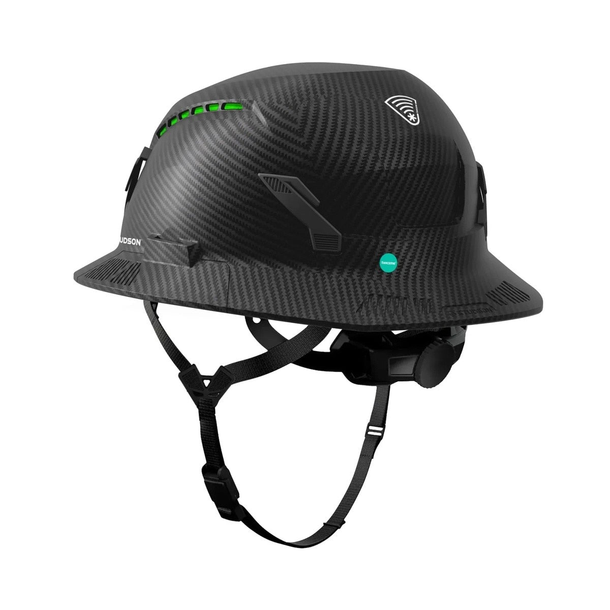 Studson SHK1-FB-CCF Vented Full Brim Class C Type II Carbon HD Safety Helmet - 3