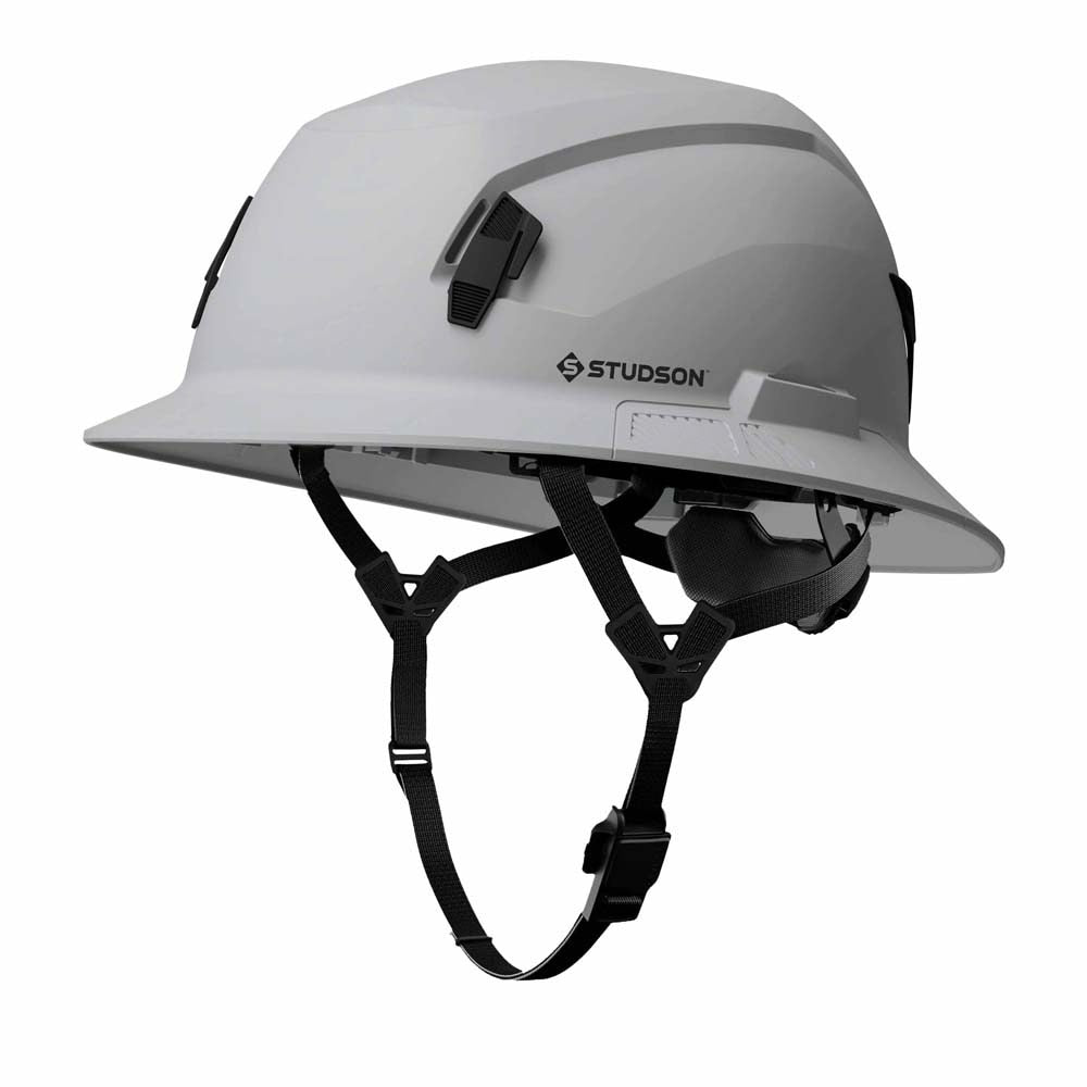 Studson SHK1-FB-EW Full Brim Non-Vented Class E Type II Safety Helmet - White - 6