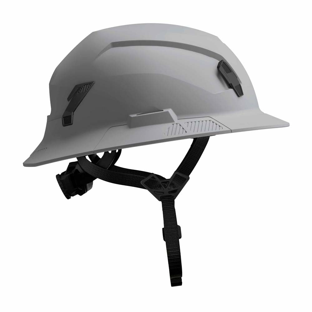 Studson SHK1-FB-EW Full Brim Non-Vented Class E Type II Safety Helmet - White - 9