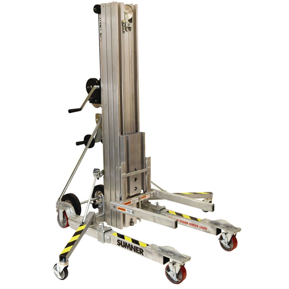 Sumner 783068 2615 Galvanized Finish 15' Series 2600 "Axel" The Big Lift Contractor Lift, 1,100 lbs cpacity