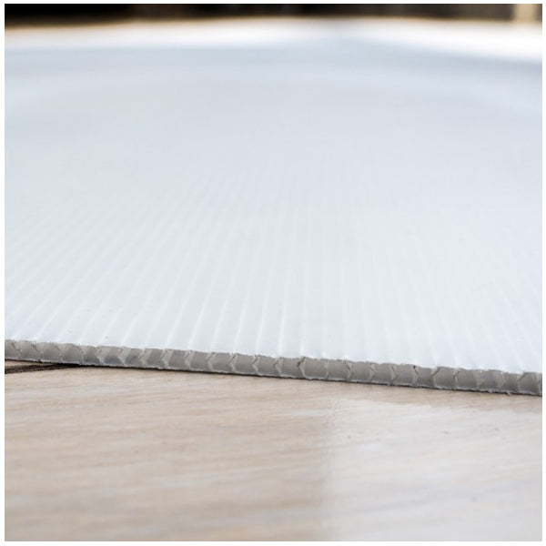 Surface Shields PLS4896W4 White Corrugated Plastishield 48" x 96"