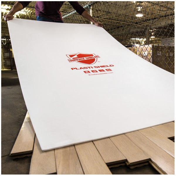 Surface Shields PLS4896W4 White Corrugated Plastishield 48" x 96" - 2