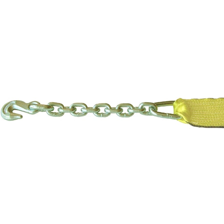 Lift All TE26433 Tuff-Edge Tiedown Strap Ratchet Buckle w/ Chain Anchor, 4"x30' 15000 Lbs