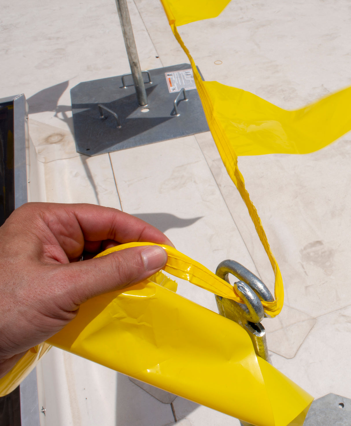 Tie Down 65001 Permanent Warning Line System w Galvanized Posts, Base - 8