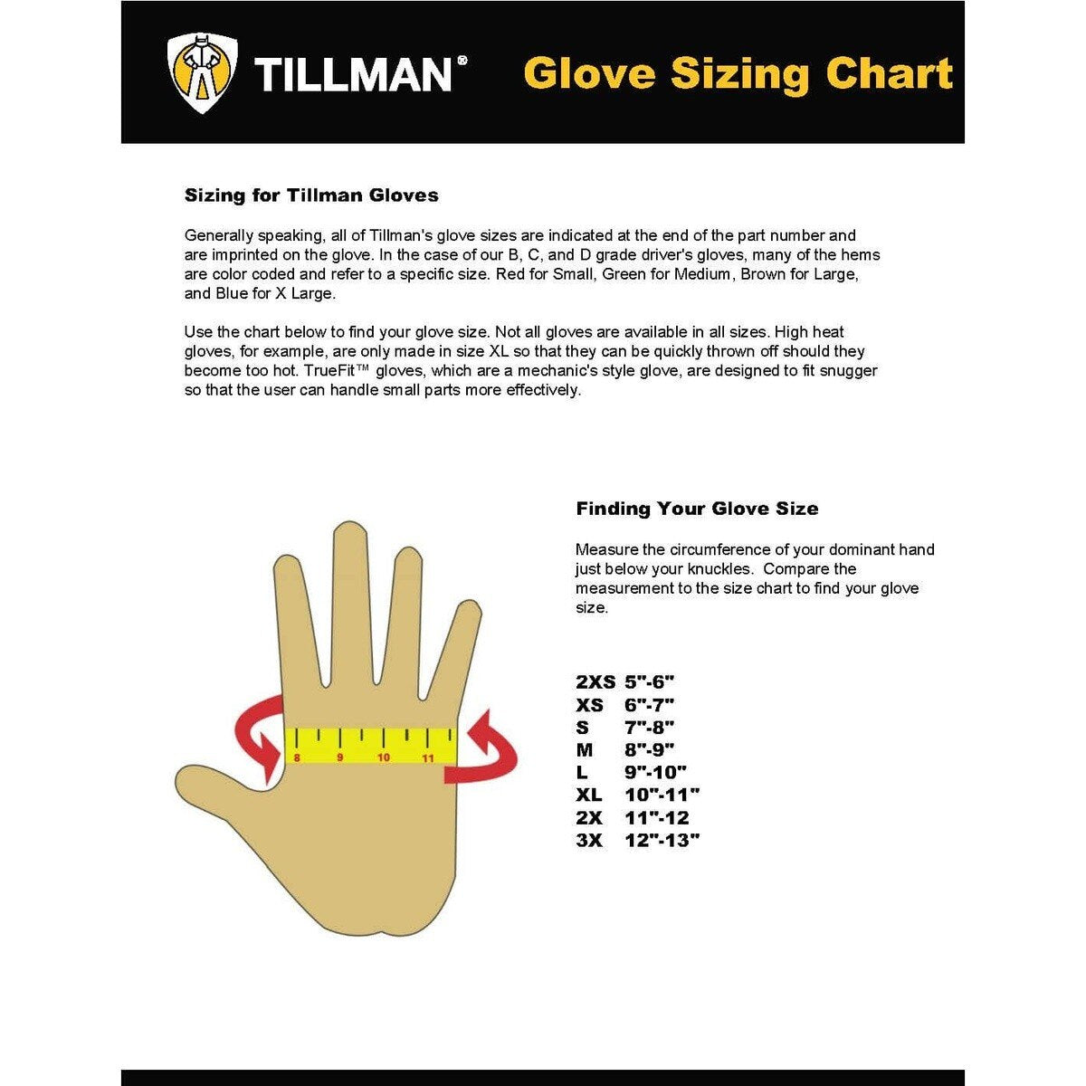 Tillman 1332-L Large Goatskin Para Aramid Cut Resistant TIG Glove with 4" Cuff - 5