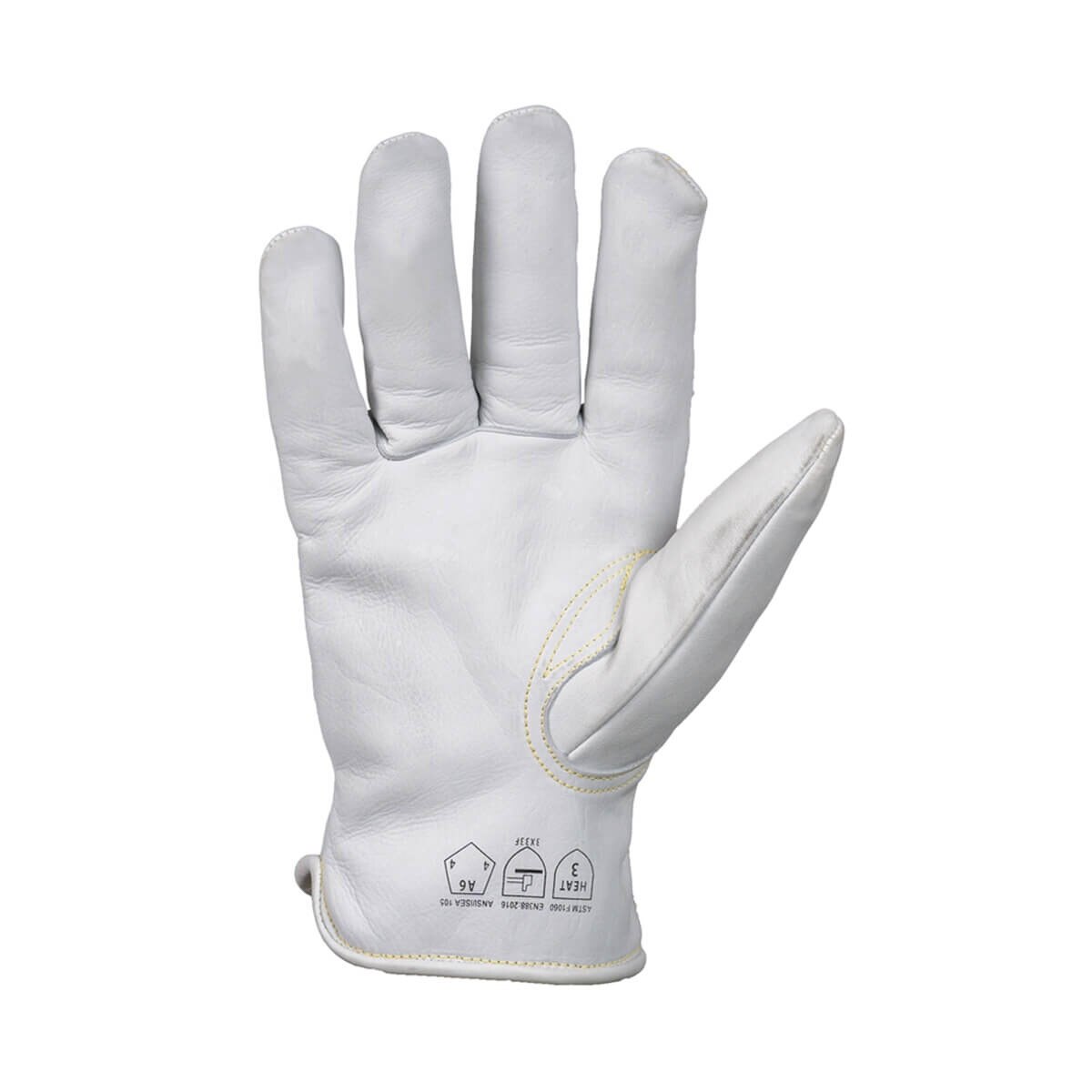 Tillman 1408-S A6 Cut Resistant Top Grain Cowhide Drivers Gloves with Para-Aramid Steel Liner, Small - 3