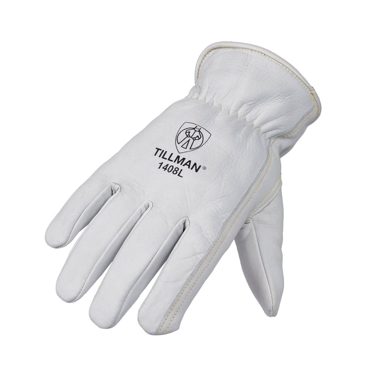 Tillman 1408-XL A6 Cut Resistant Top Grain Cowhide Drivers Gloves XL Pearl - 2