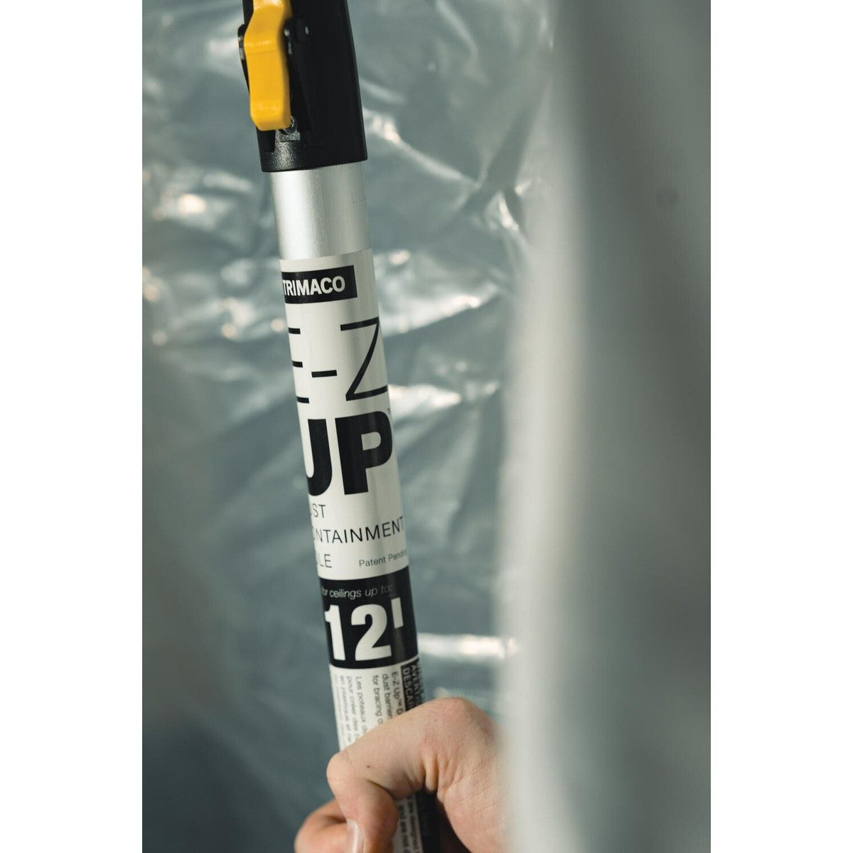 Trimaco 54732 12' Heavy Duty E Z Up Dust Containment Pole for Plastic Sheeting (2 Pack) - 3