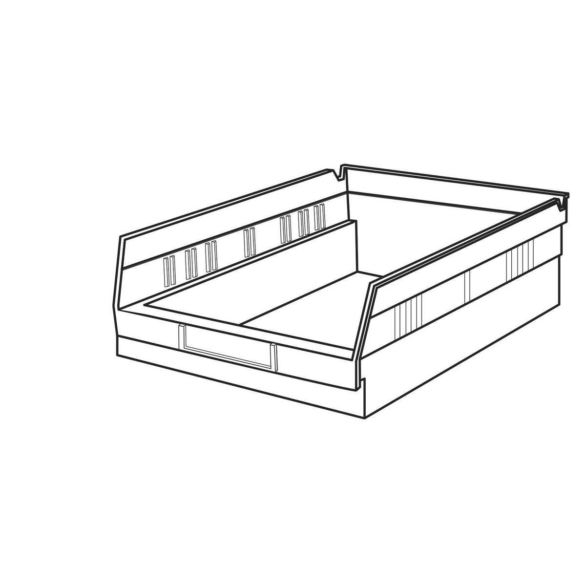 Uline S-16278BLU 11 x 12 x 6" Blue Plastic Shelf Bin - 3