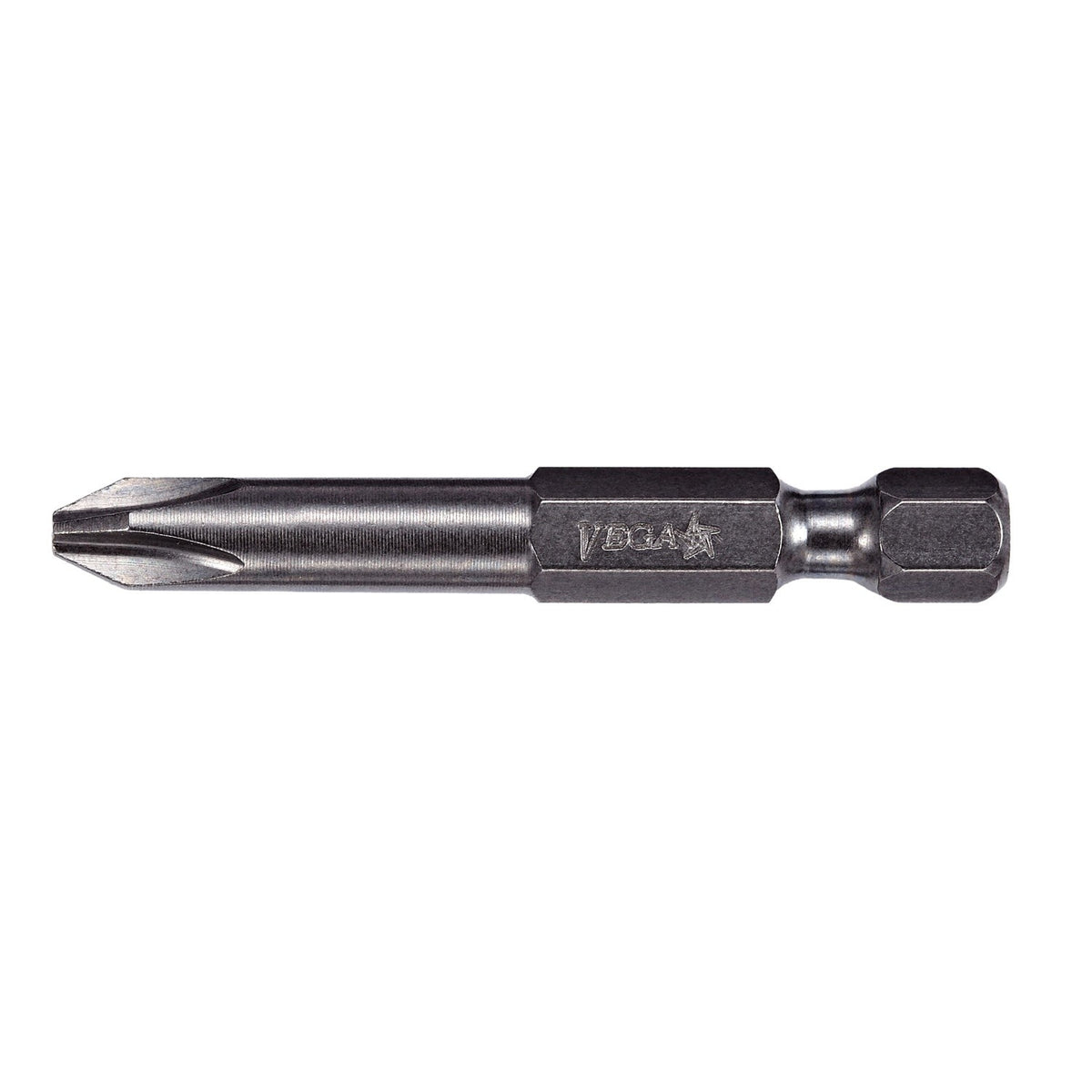Vega 843854-00312 Number 3 Phillips Power Driver Bit with 1 4" Hex Shank 2" Length
