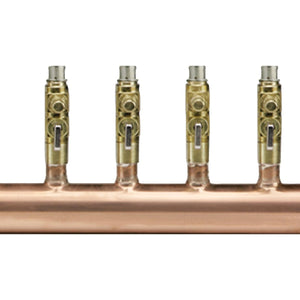 Viega 17224 (2834.9US) 12 Outlet Type L Copper Manifold with Shutoff Balancing Valves (1 Each)