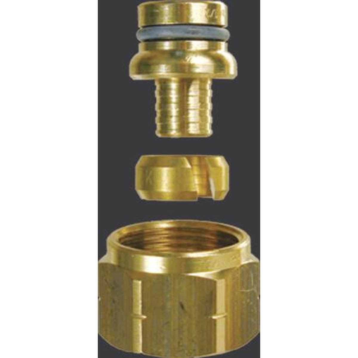 Viega 19009 (1022SV) 1/2 in Bronze Compression Adapter for Barrier PEX to SVC Manifolds (1 Each) - 2
