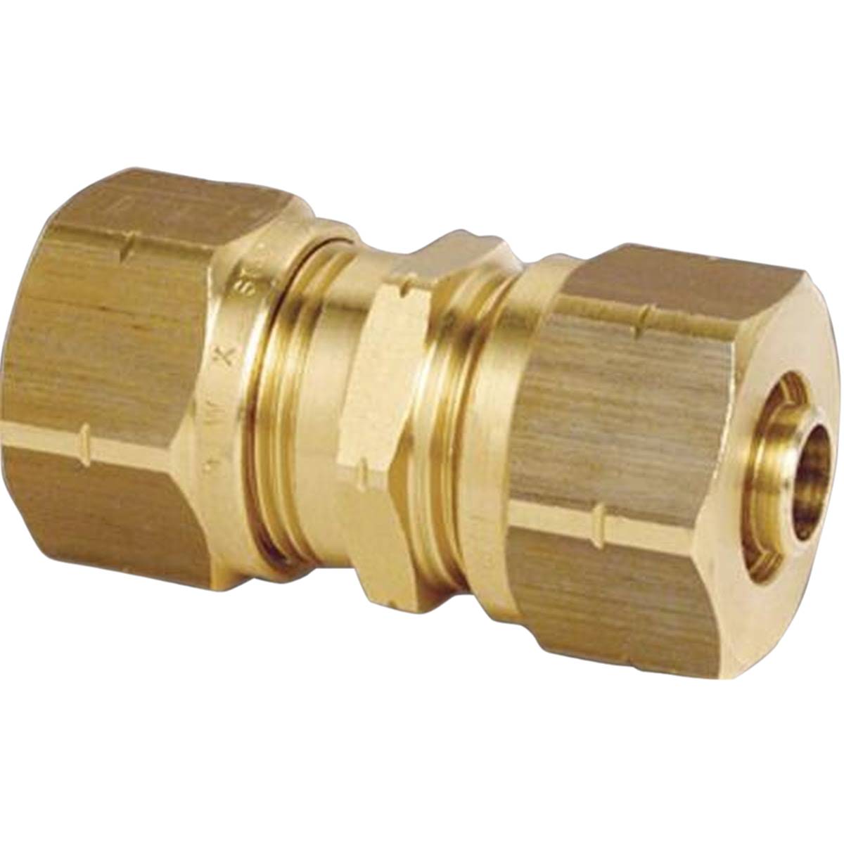 Viega 19016 (1030.1SV) 5/8 in. x 5/8 in. SVC Brass Compression Coupling for Barrier PEX (1 Pack)