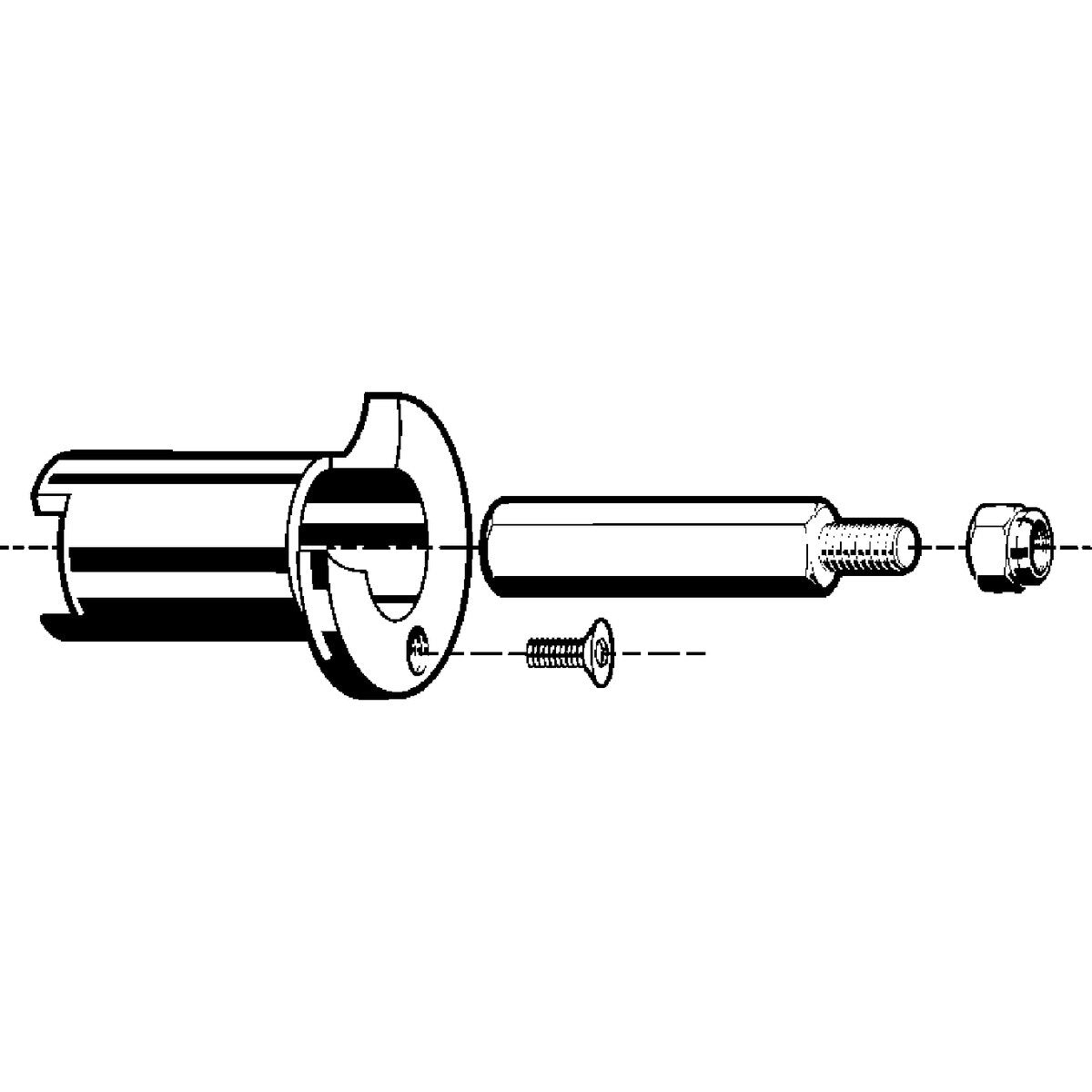 Viega 23443 (2971.96) ProPress Bronze Stem Extension for Zero Lead Ball Valves 1/2 in and 3/4 in (1 Each) - 2