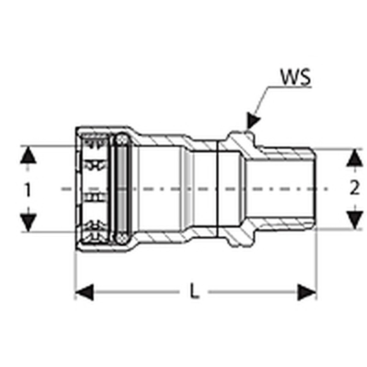 Viega 25101 (6611) MegaPress G 1/2 in. Press x 1/2 in. MPT Carbon Steel Adapter (1 Each) - 2