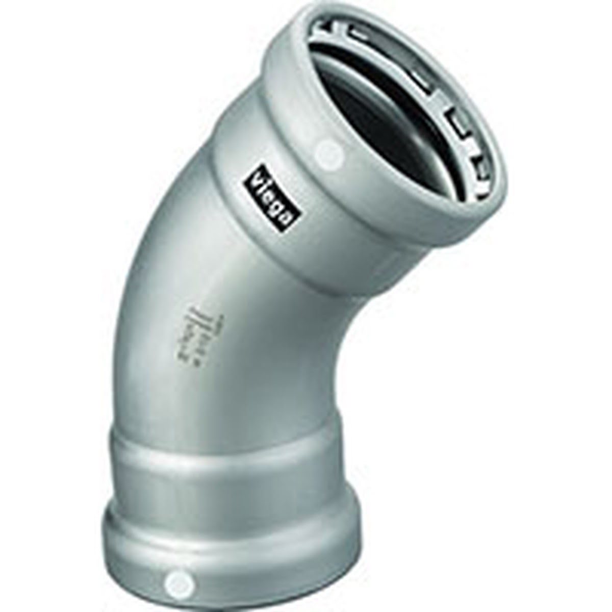 Viega 25235 (4826) MegaPress 3/4 in x 3/4 in 45 Degree Press Elbow Carbon Steel Zinc Nickel Coated (1 Each)