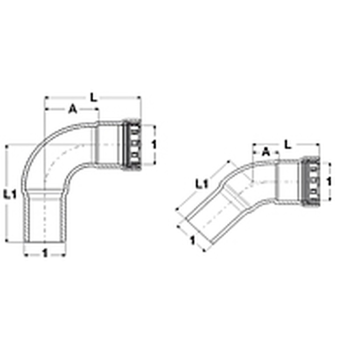 Viega 26066 (6616.1) MegaPress G 1-1/4 in. Carbon Steel 90 Degree Street Elbow FTG x Press - 2