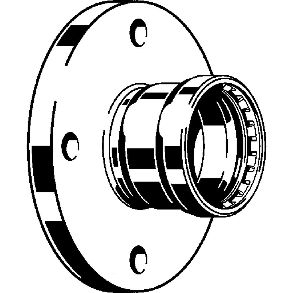 Viega 26780 (4859.5XL) MegaPress FKM Class 150 Raised Face Press Flange for Carbon Steel Pipe (1 Each) - 3