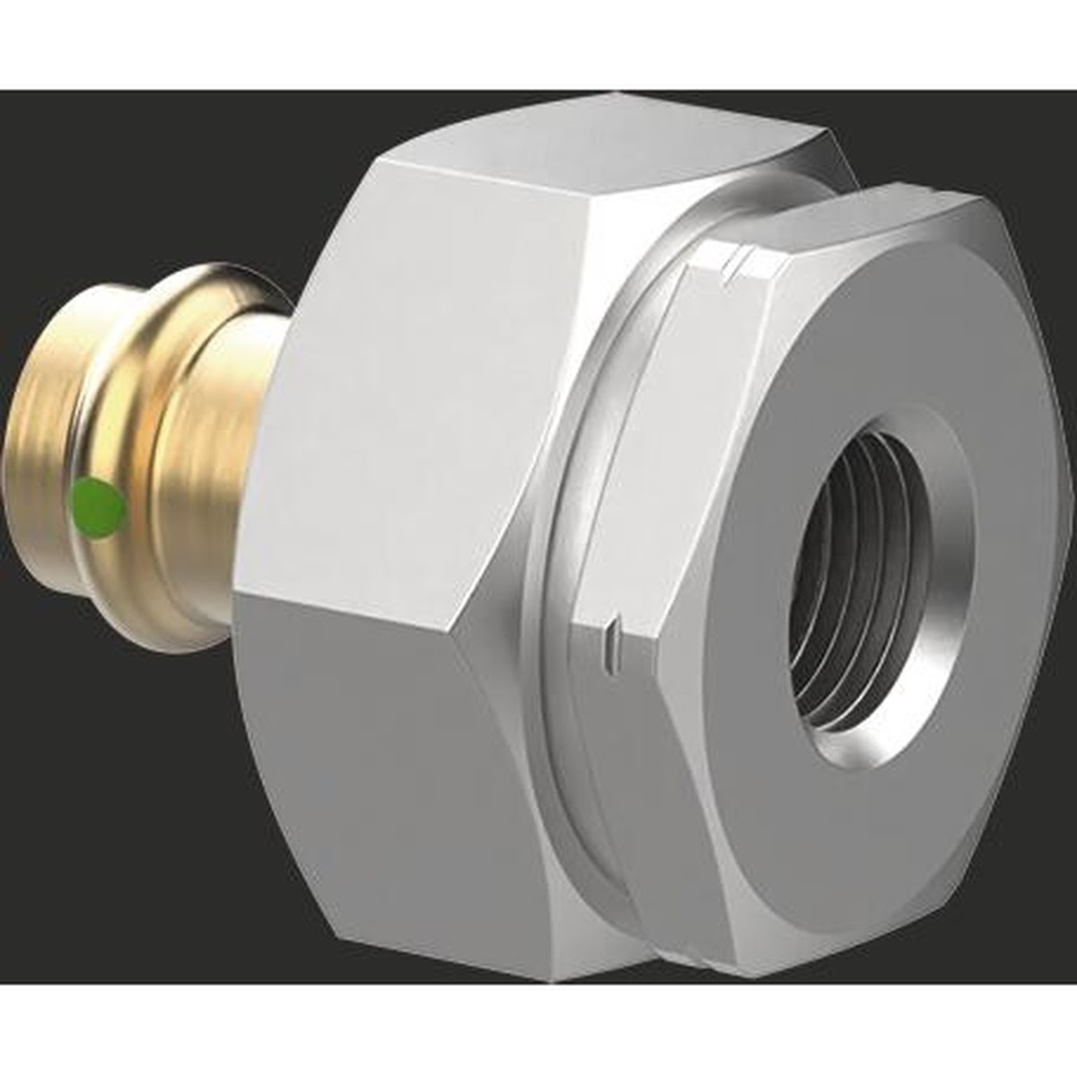 Viega 79180 (2967ZL) 2 in. ProPress x 2 in. FPT Dielectric Union for Copper to Steel Transition (1 Each) - 3