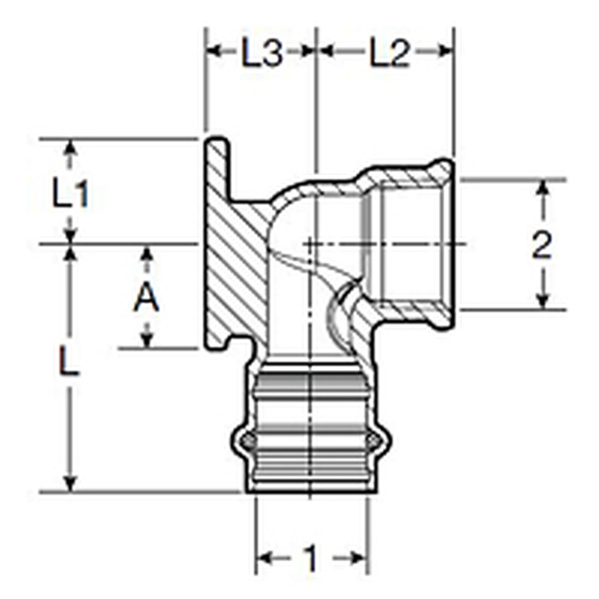 Viega 79195 (2925.5ZL) ProPress 3/4 in. Press x 3/4 in. FPT 90 Degree Drop Ear Elbow Zero Lead Bronze (1 Each) - 3