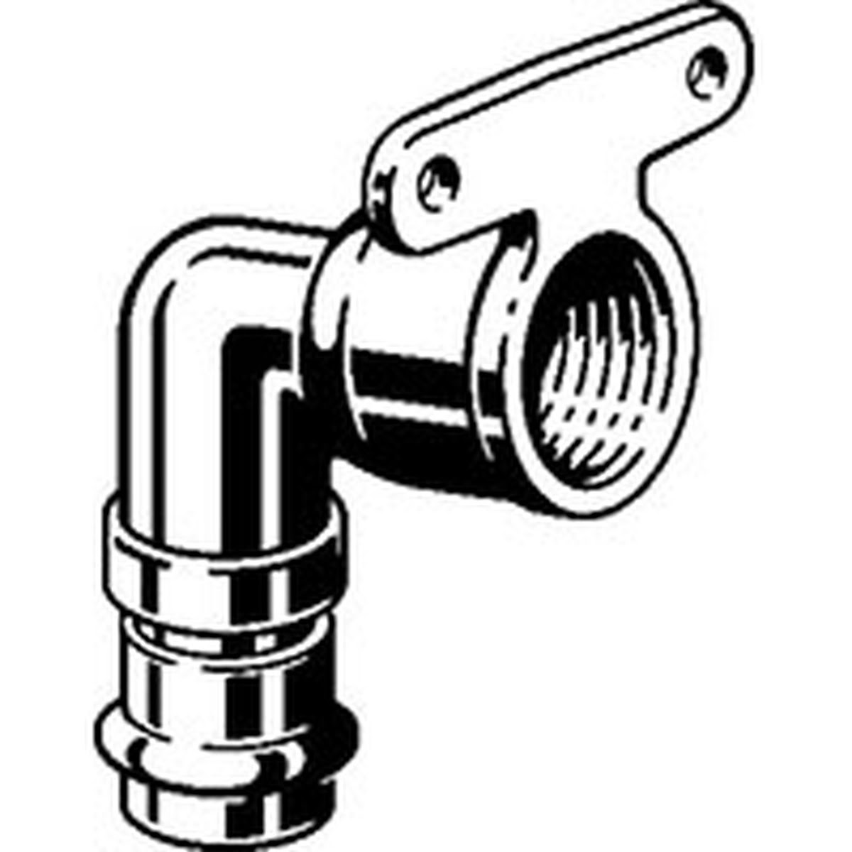 Viega 79205 (2925.2ZL) ProPress 1/2 in. P x 1/2 in. FPT 90 Degree Hi Ear Elbow (1 Each) - 2
