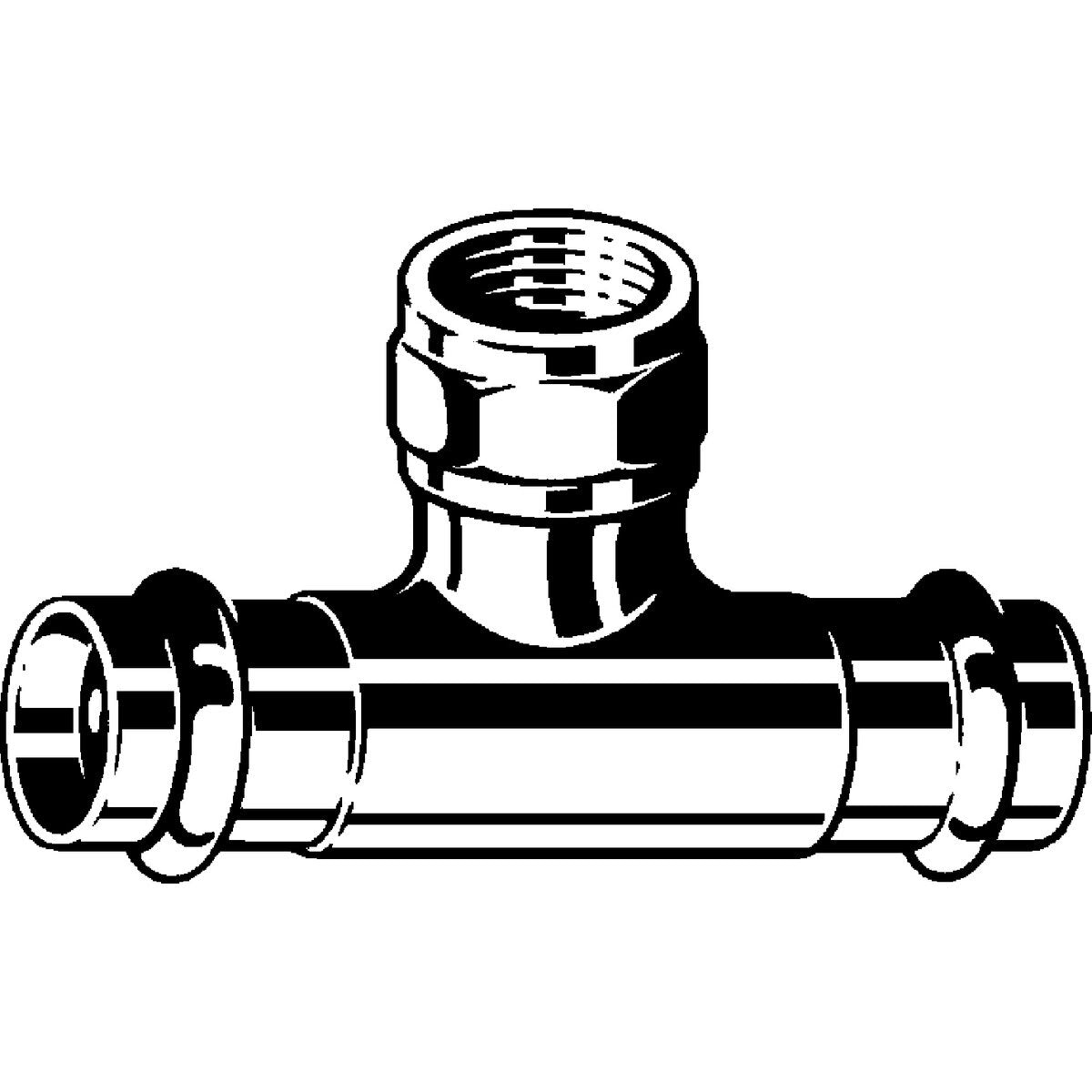 Viega 79595 (2917.2ZL) 3/4 in. ProPress x ProPress x 3/4 in. FPT Bronze Tee - 2