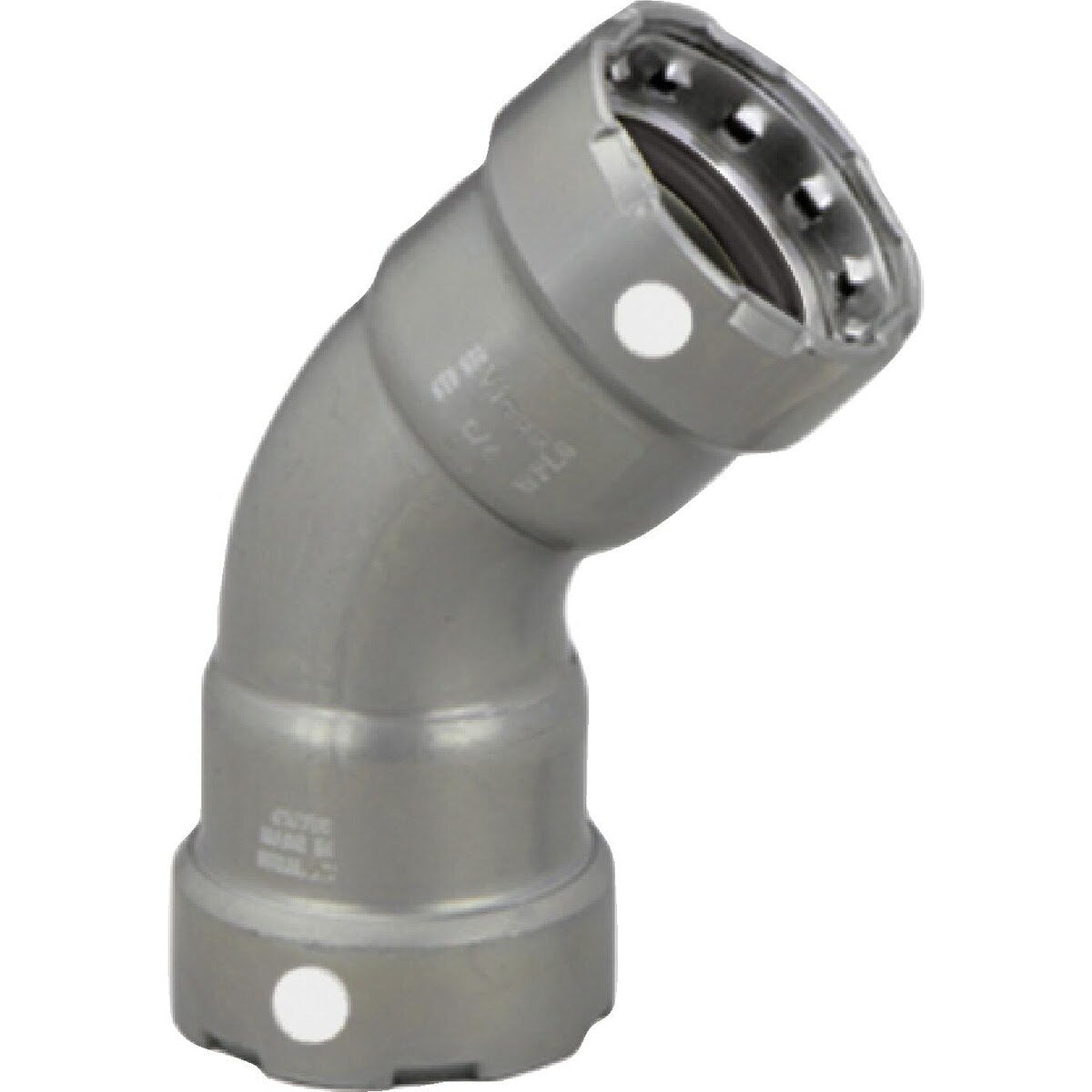 Viega 84355 (5926) MegaPress FKM 1 1/2 in 45 Degree Press Elbow for Carbon Steel Pipe (1 Each)