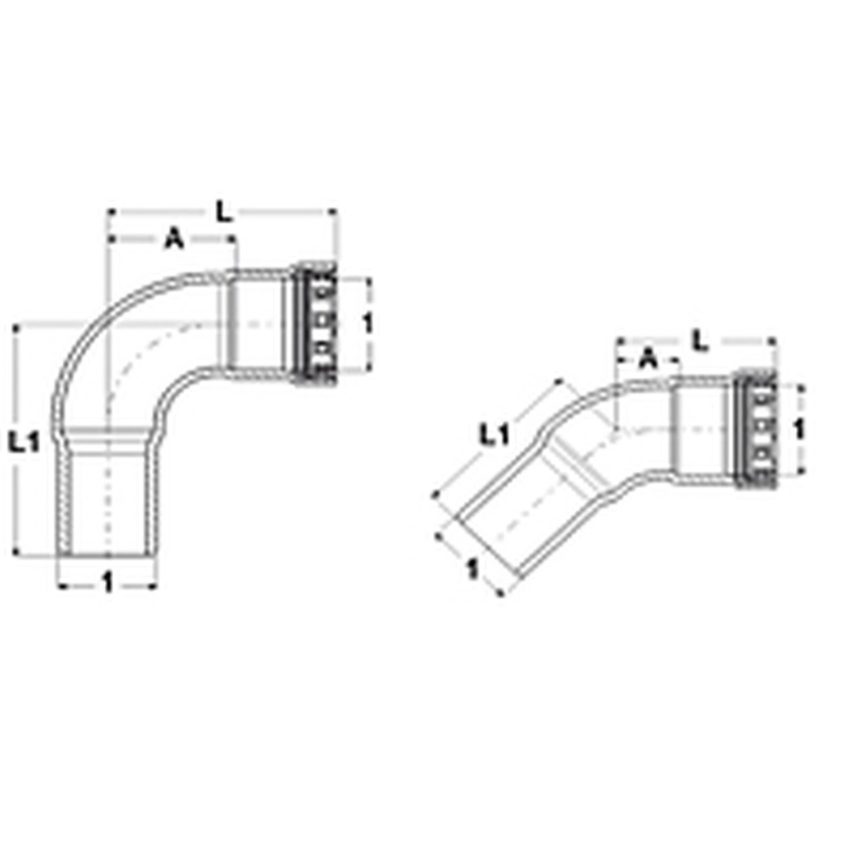 Viega 90045 (5116.1) MegaPress 316 1-1/2 in 90 Degree Street Elbow FTG x Press (1 Each) - 2