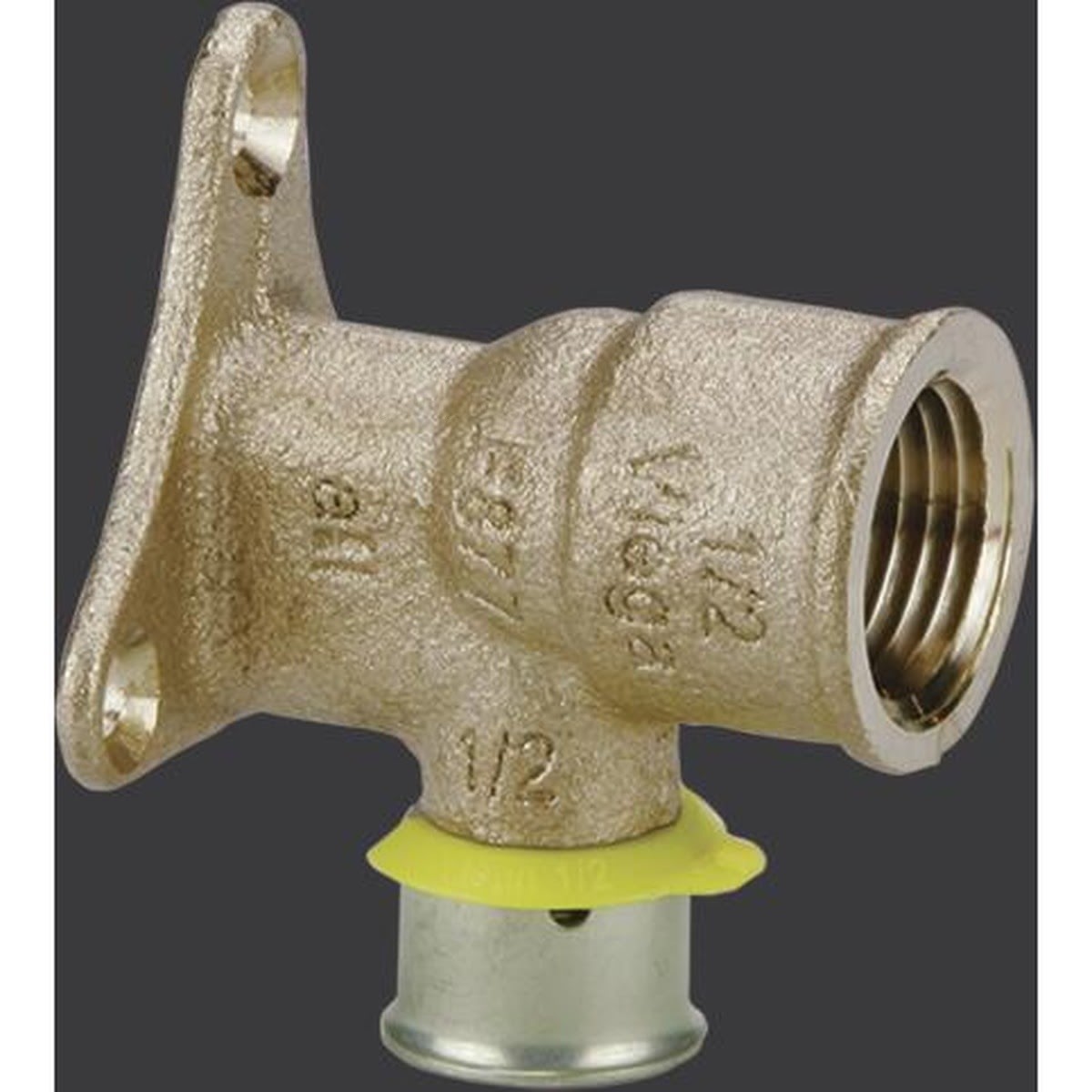 Viega 94505 (2825.5ZL) PureFlow Press 90 Degree Drop Ear Elbow 3/8 in x 1/2 in FPT (1 Each) - 2