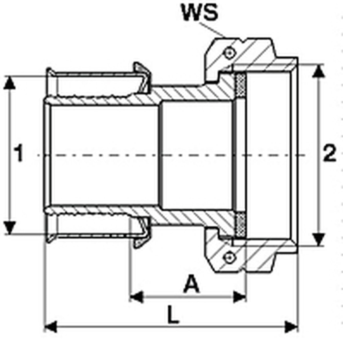 Viega 96160 (2893ZL) PureFlow Press Zero Lead Bronze Press Tailpiece Adapter P x F BSP (1 Each) - 2