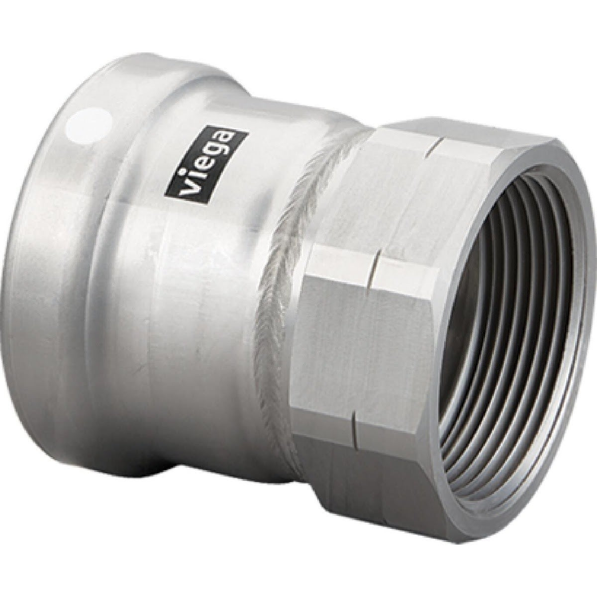 Viega 98320 (6812XL) MegaPress 316 FKM 3 in Press x 3 in FPT Stainless Steel Adapter (1 Each)