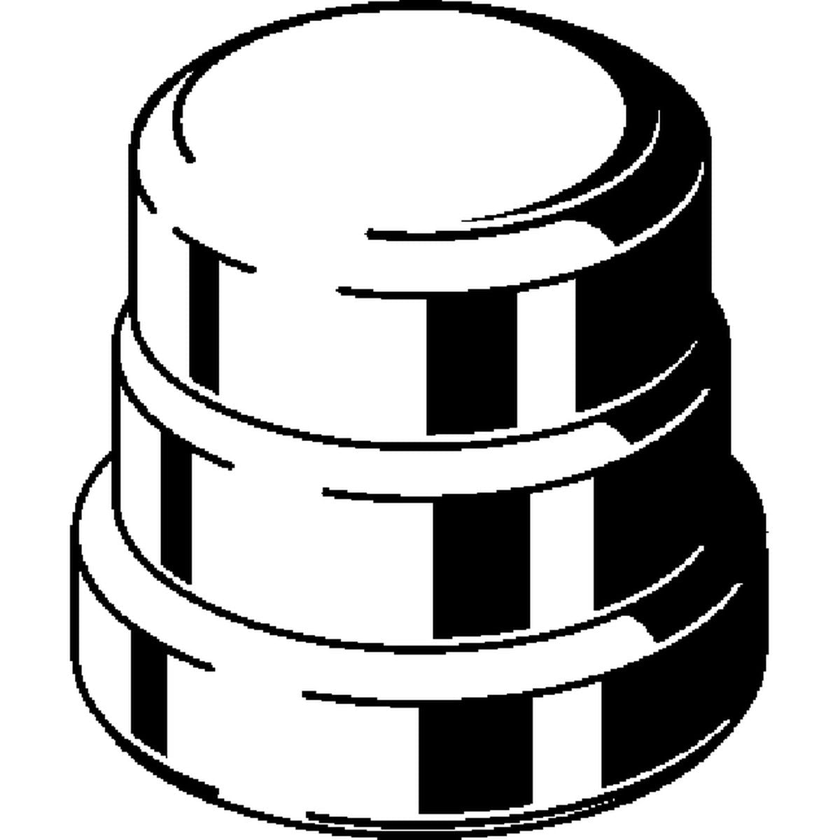 Viega 98540 (6856.1XL) MegaPress 316 FKM 2 1/2 in. Stainless Steel Press Cap (1 Each) - 2