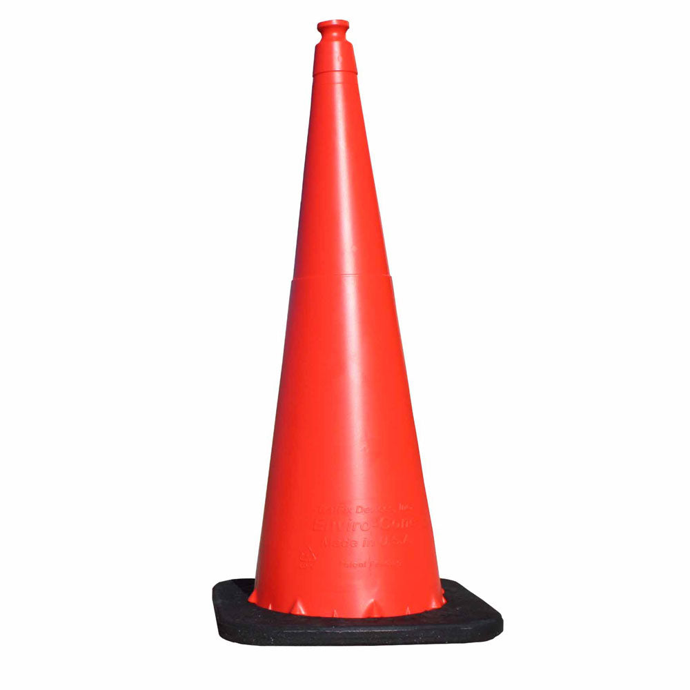 Vizcon 16036-NSWB-12 36" Orange Enviro-Cone, 12lb Recycled Rubber Base