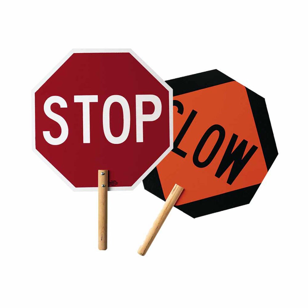 Vizcon 18018-SS-EG 18" Aluminum Paddle, Stop/Slow Wood Handle Engineer Reflect