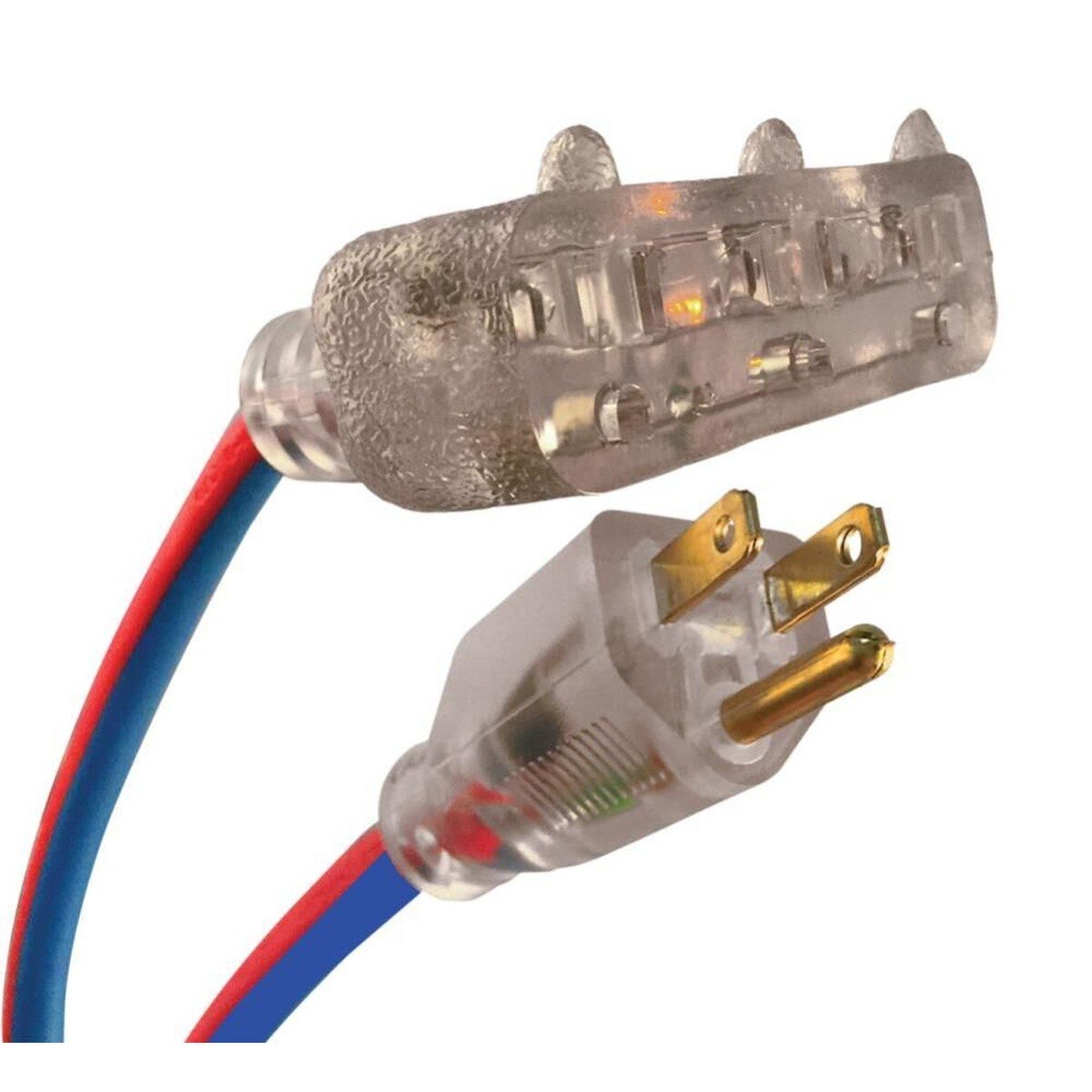 Voltec 99050PB 50' 12/3 SJEOOW Extension Cord Power Block with Lighted End NEMA 5-15
