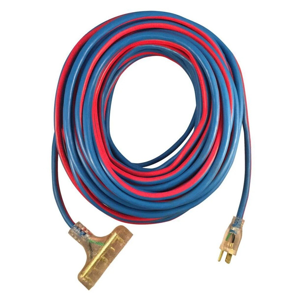 Voltec 99050PB 50' 12/3 SJEOOW Extension Cord Power Block with Lighted End NEMA 5-15 - 2