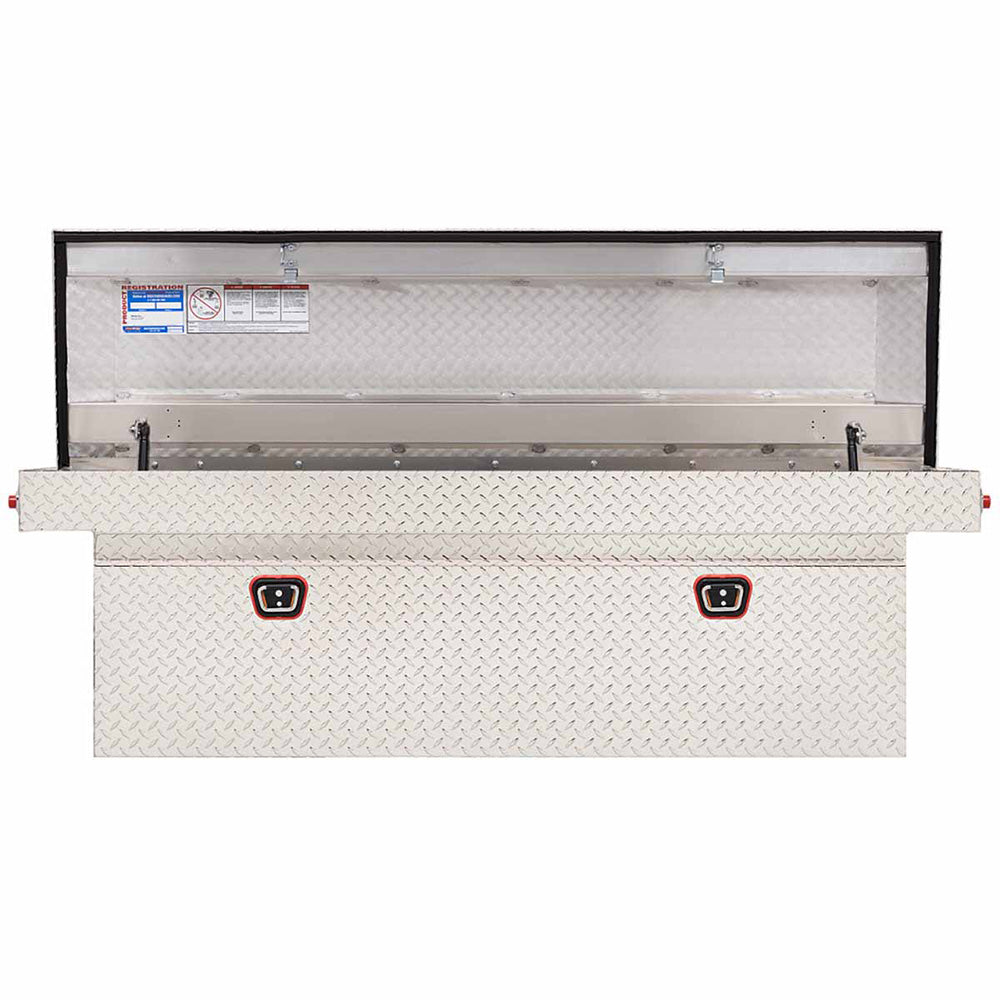 Weather Guard 123-0-03 Model 123-0-03 Saddle Box, Aluminum, Full Deep, Clear, 14.2 Cu. Ft.
