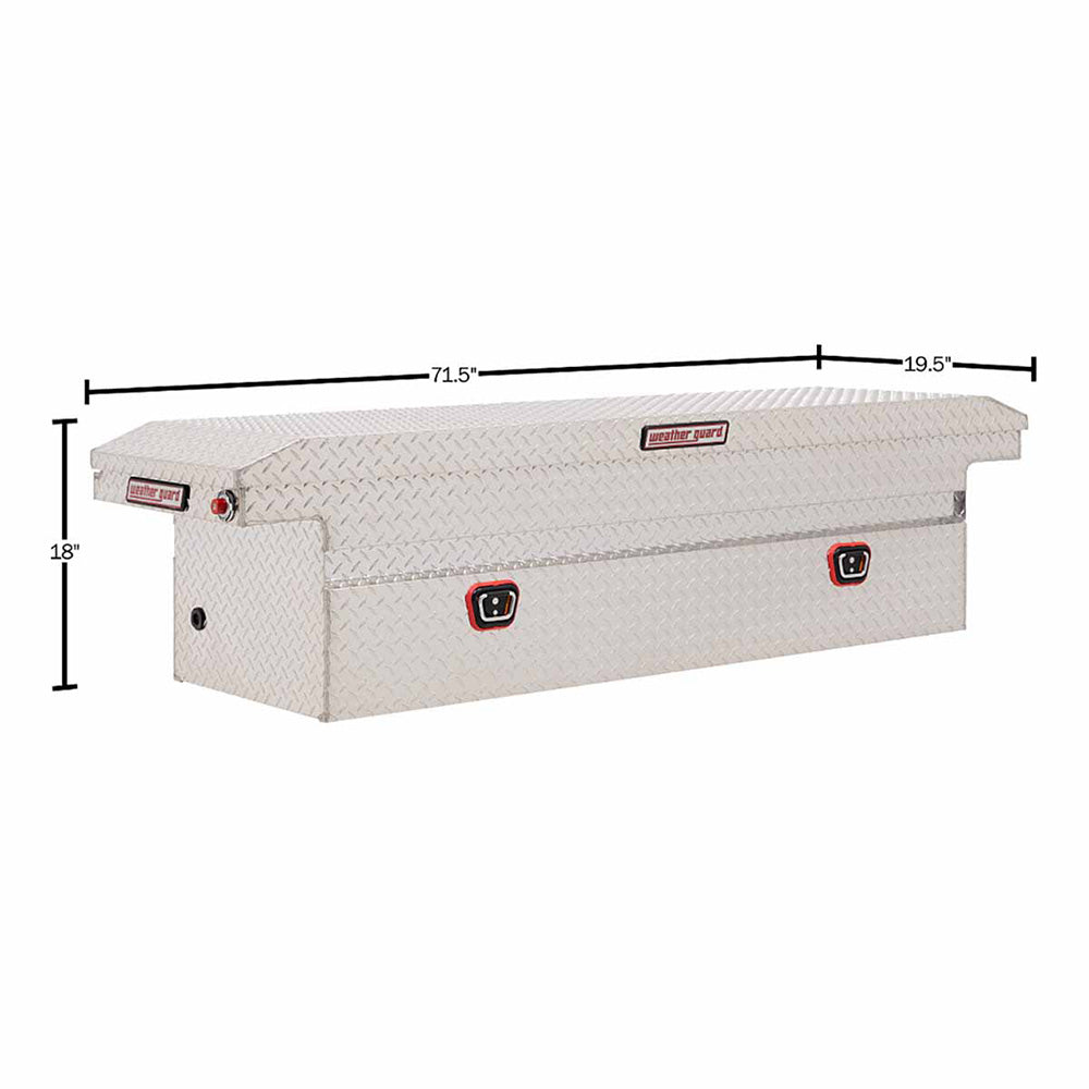 Weather Guard 123-0-03 Model 123-0-03 Saddle Box, Aluminum, Full Deep, Clear, 14.2 Cu. Ft. - 14