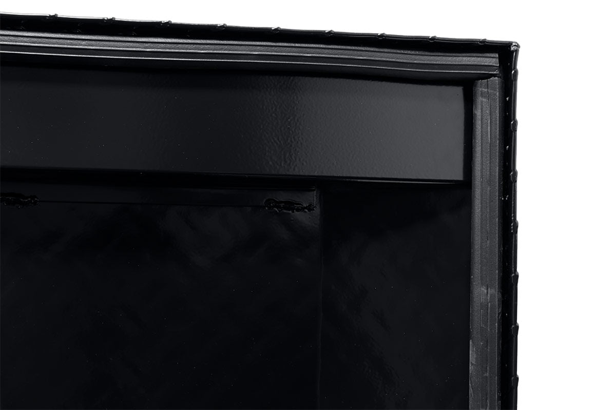 Weather Guard 123-5-03 Model 123-5-03 Saddle Box, Aluminum, Full Deep, Gloss Black, 14.2 Cu. Ft. - 14