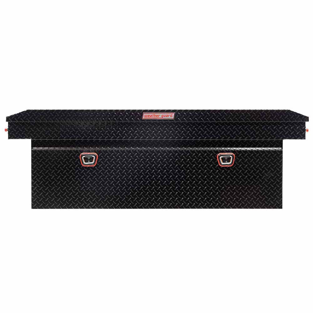 Weather Guard 123-5-03 Model 123-5-03 Saddle Box, Aluminum, Full Deep, Gloss Black, 14.2 Cu. Ft. - 2