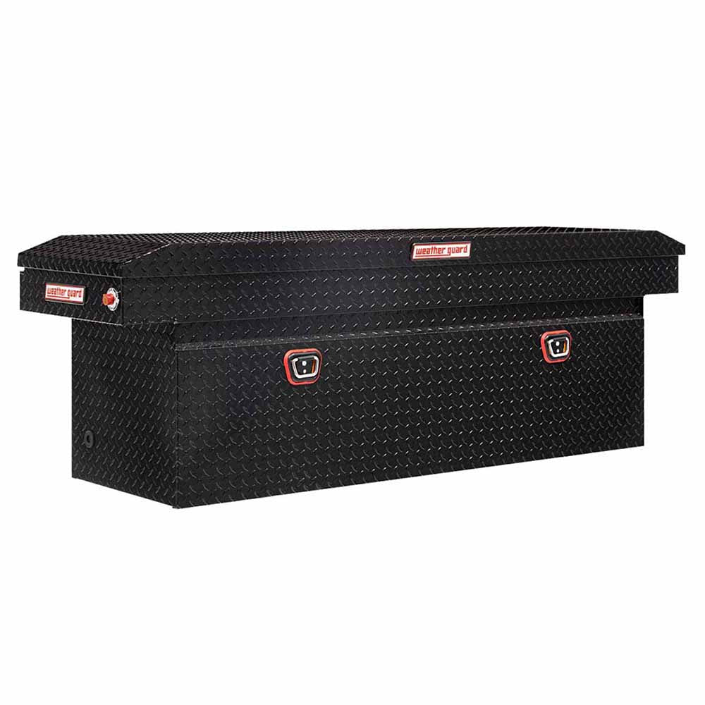 Weather Guard 123-5-03 Model 123-5-03 Saddle Box, Aluminum, Full Deep, Gloss Black, 14.2 Cu. Ft. - 3
