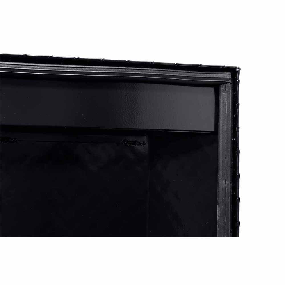 Weather Guard 123-5-03 Model 123-5-03 Saddle Box, Aluminum, Full Deep, Gloss Black, 14.2 Cu. Ft. - 15