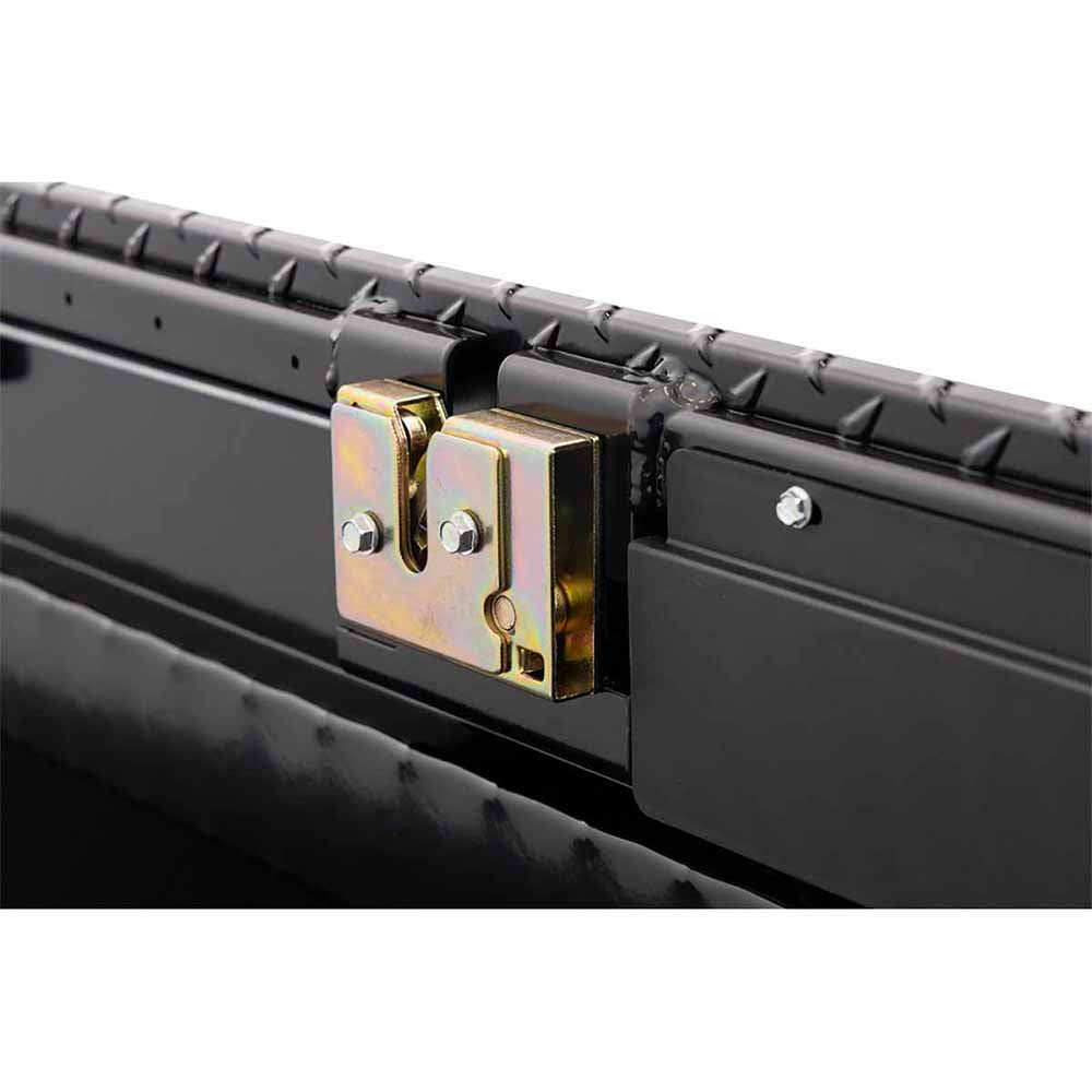 Weather Guard 137-5-03 Model 137-5-03 Saddle Box, Aluminum, Compact Deep, Gloss Black, 8.0 Cu. Ft. - 8