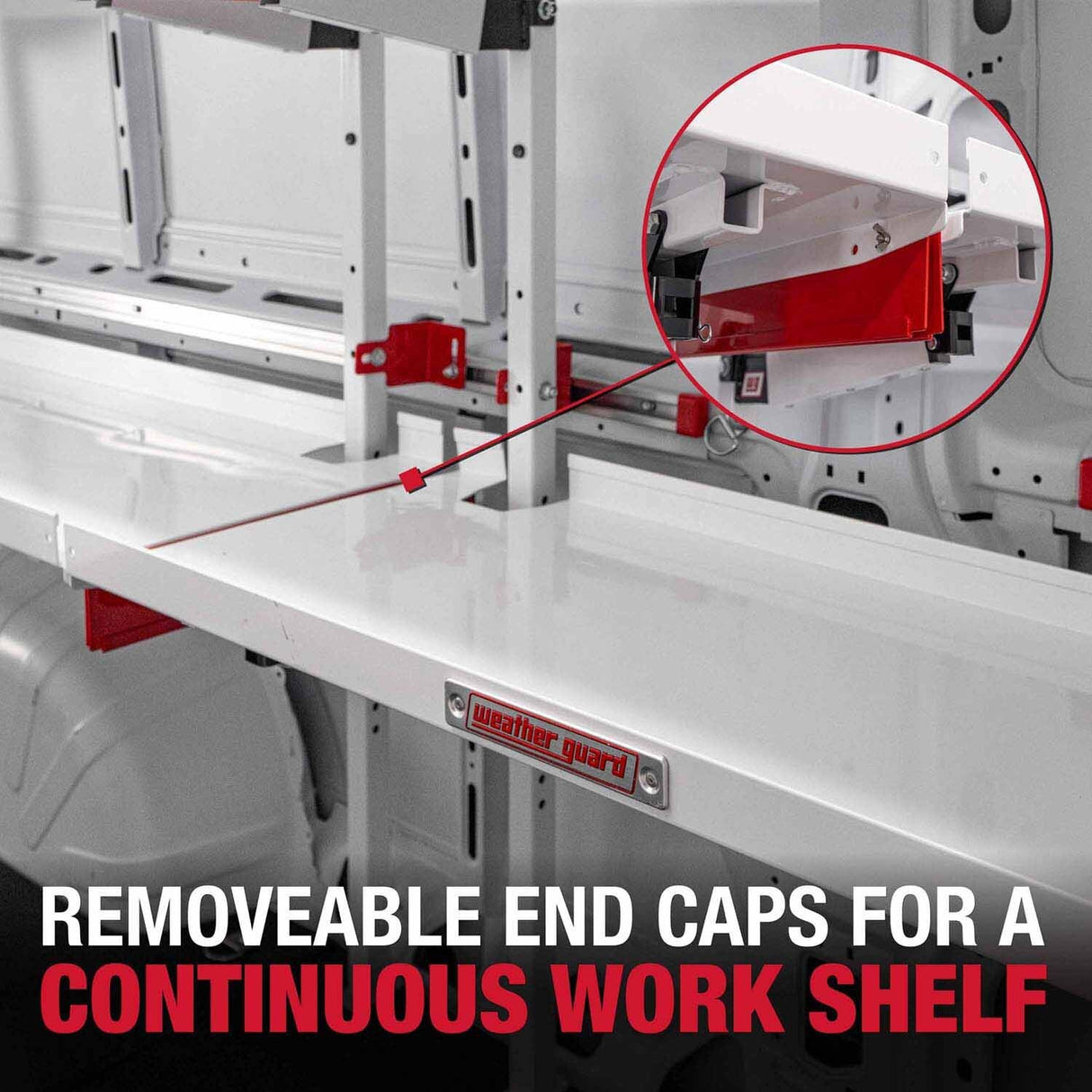 Weather Guard 9560-3-01 Folding Van Shelving Unit with 2 Shelves for Flexible Storage - 7